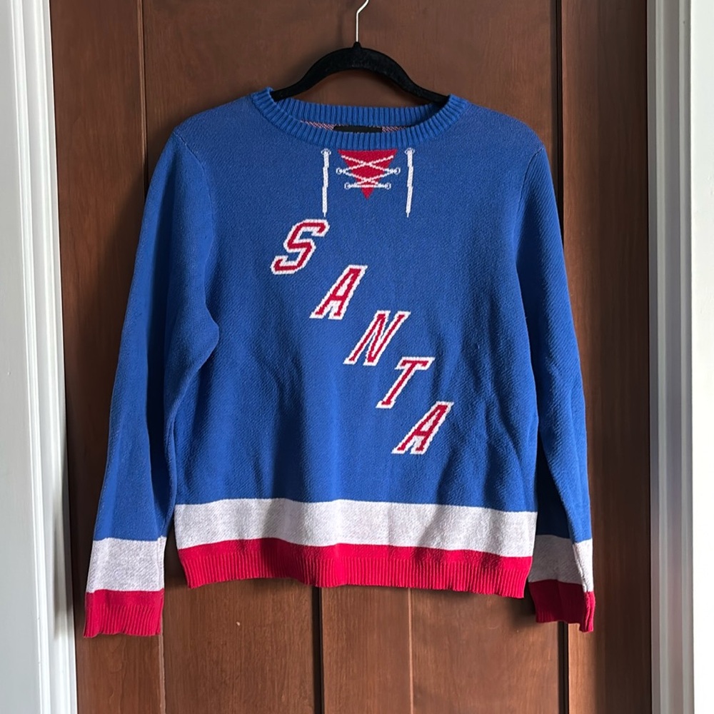 Christmas Hockey Santa Sweater